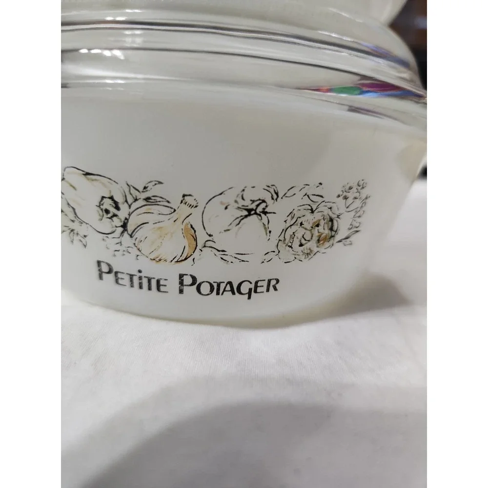 Vintage Anchor Hocking Fireking 472 Petite Potager Casserole Dishes With...